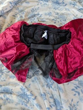 Revolution Red with Black Tulle Dance Skirt